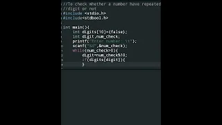 Check whether a number has repeated digits or not C basics Array stdbool header file