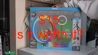 Bower Content Creator Kit Ring Light with Green Screen Unboxing Test and Review