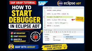 Eclipse ADT Debugger Tutorial Start Debugging ABAP Programs
