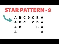STAR PATTERN 8 ALPHABET PATTERN PROGRAM