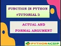 CLASS 12 CS FUNCTION IN PYTHON ACTUAL AND FORMAL ARGUMENT