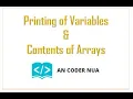 Java - Printing Variables and Array Contents for information and debugging purposes