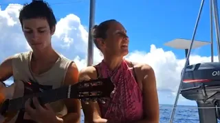 Live 2 Maldives to Seychelles motoring to sailing to spinnaker hoist