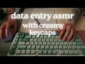 cozy asmr chill day for data entry keyboard asmr with creamy keycaps 37 mins no talking asmr