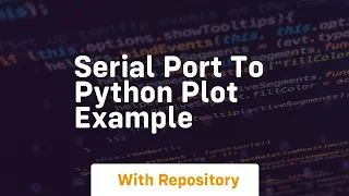 Serial port to python plot example