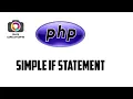 PHP Simple If Statement Control Statements in PHP PHP in Tamil