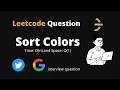 Sort Colors - Leetcode Python In Place method Most easiest way