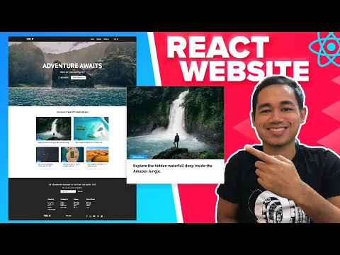 React Website Tutorial Beginner React JS Project Fully Responsive