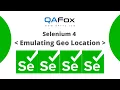 Selenium 4 - Emulating Geo Location using Chrome DevTools