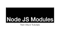 Node JS Modules module exports
