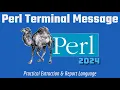 Programming In Perl Terminal Message - Beginners Mini Project 2024