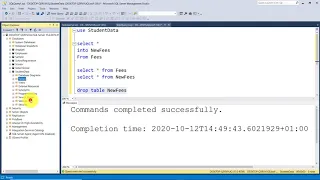 SQL Tutorial with Microsoft SQL SERVER Copy table existing and computed columns with Select Into
