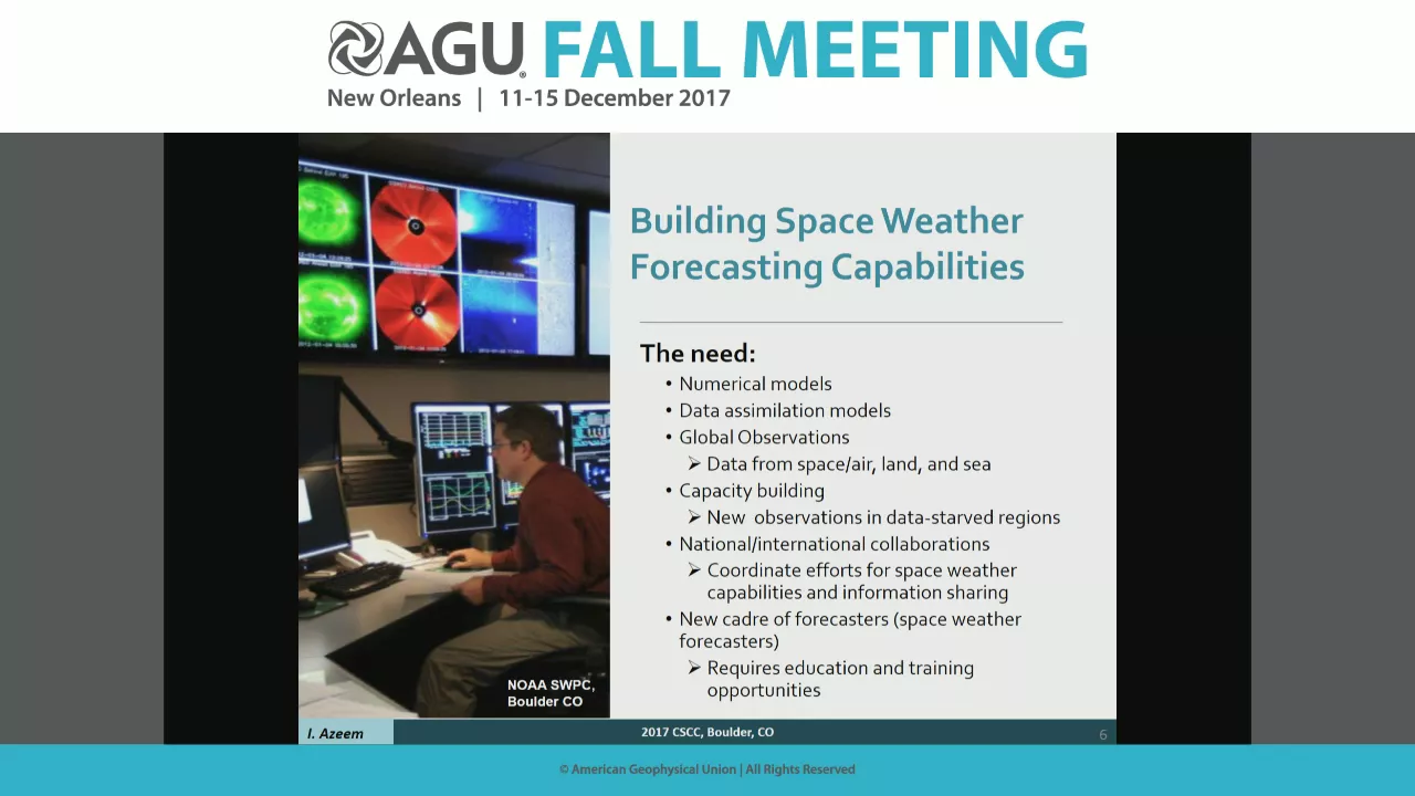 2017 Fall Meeting - SH32B: Space Weather Forecasting