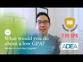 ADEA - What would you do about a low GPA