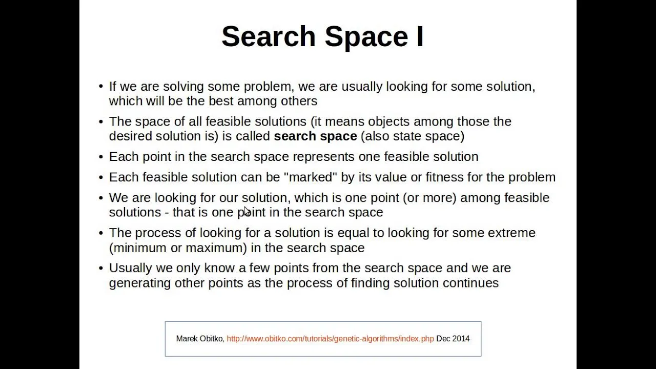 Genetic Algorithms 1/30: Introduction .. Searching and the Search Space