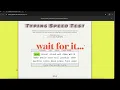 Glitching a Typing website using Selenium and Python