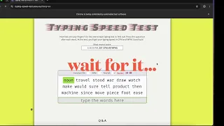 Glitching a Typing website using Selenium and Python