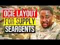OCIE Layout for Unit Supply Sergeants in the U S Army