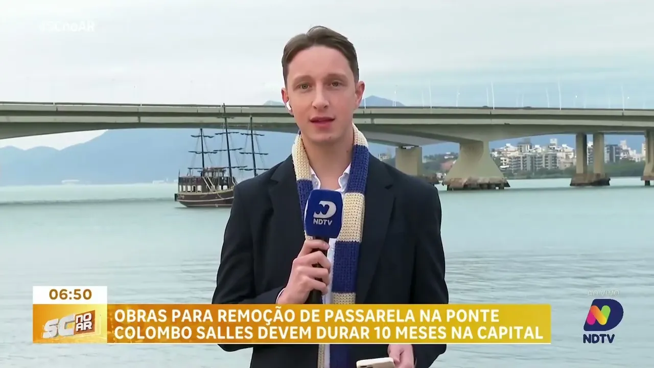 Obras para remoção de passarela na ponte Colombo Salles devem durar 10 meses na capital