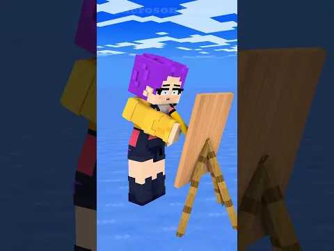 Rumi, Aphmau, JJ Sister and Noob Drawing Challenge MINECRAFT - ANIMATION #fypシ #minecraft #animation