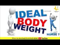 Ideal Body Weight IBW I Calculation of Ideal body weight of both men women I NCLEX