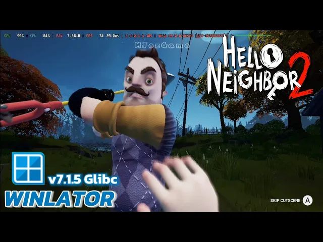Winlator Glibc - Gameplay Hello Neighbor 2 (Windows) On Android