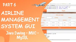 GUI for Airline Management System using Java Part 6