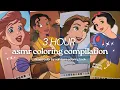 Complete 3 Hours Relaxing ASMR Coloring Compilation Disney color by numbers acrylic markers