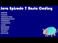 Java Episode 7 Basic Coding