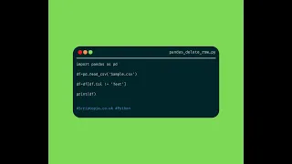 Python Pandas - Delete rows in based on column value