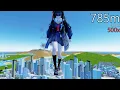 Lagu MMD giantess Chisa destroy city and defeat the tiny people (shoe version)