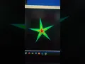 Star pattern using python turtle graphics