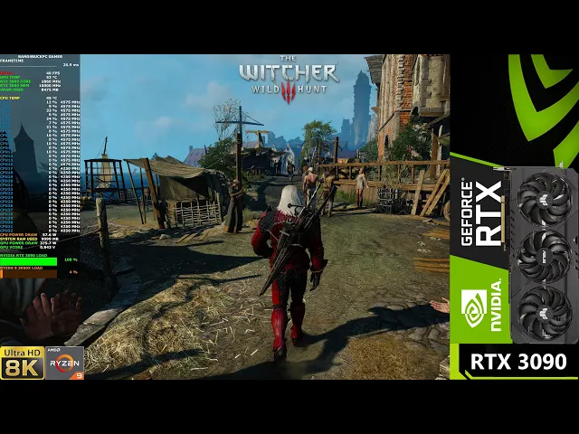 The Witcher 3 Ultra Settings 8K | RTX 3090 | Ryzen 3950X OC