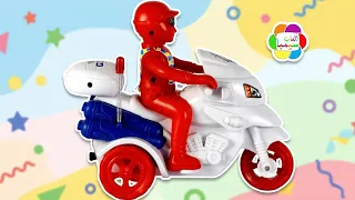 لعبة موتوسيكل الشرطة للأطفال 👮‍♂️أروع ألعاب السيارات للأطفال 2026 🏎️Police Motorcycle Toy for Kids 🎁