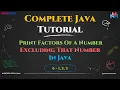 Print Factors Of A Number In Java Explained Step-by-Step Master In Looping in Java