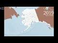 American Alaska map history of settlement