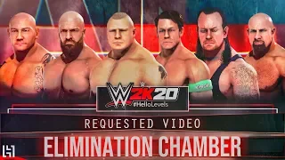 wwe 2k20 elimination chamber match feat elimination chamber pod spear u0026 more wwe 2k20
