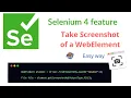 Selenium 4 Feature Taking Screenshot of a WebElement