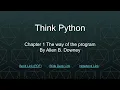 Think Python Ch 1 - The way of the program