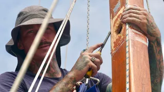 Repairing our damaged masts… (+ splash day)  | Sailing Sitka Ep 140