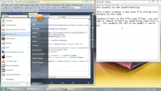 Using SaveFileDialog to Save Files Visual Basic Tutorial 720p