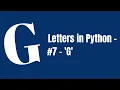 Make the letter G in Turtle