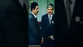 لحظة دخول الشهيد القائد الرئيس صدام حسين على مؤتمر القمة 1990 