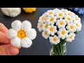 Super Easy Crochet Daisy Flower 3 Minute Crochet Flower Pattern for Beginners