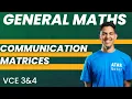 Communication Matrices VCE General Maths 3 4