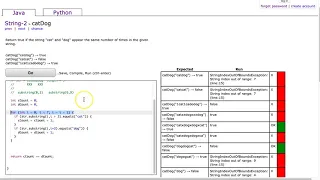 Codingbat - catDog Java