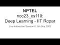 noc23 - cs110 Deep Learning Session 6 Optimization Algorithms with code