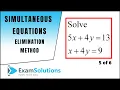 Simultaneous Equations - Elimination method