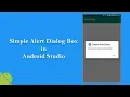 Simple Alert Dialog in Android Studio - Part 1