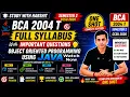 BCA 2004 T Full Syllabus Units 1 4 Object Oriented Programming using Java CCSU 2026 One Shot